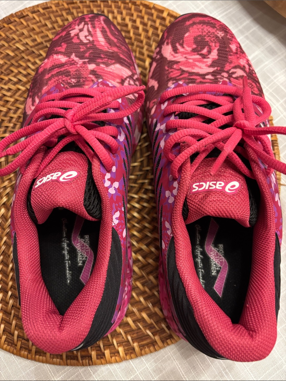 ASICS Breast Cancer Pink Floral-Patterned Women's Athletic Sneakers